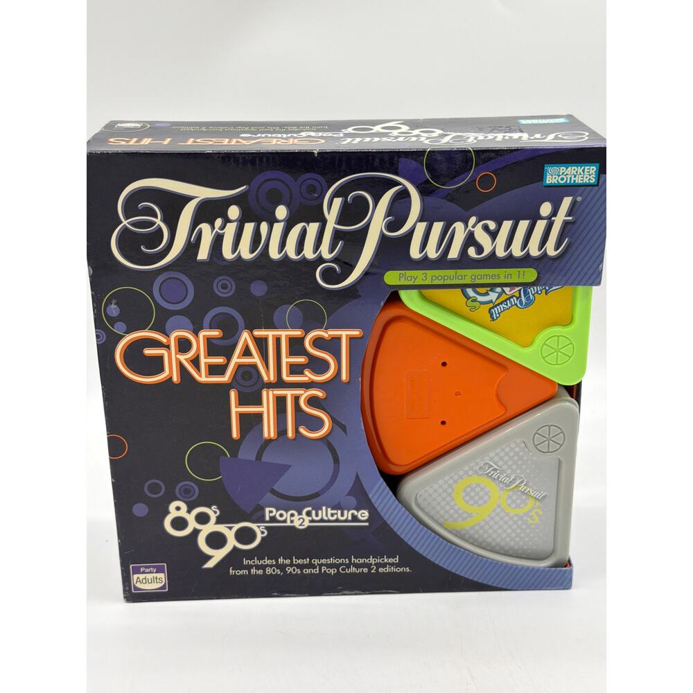 Trivial Pursuit Greatest Hits Board Game 80s 90s Pop Culture Trivia New